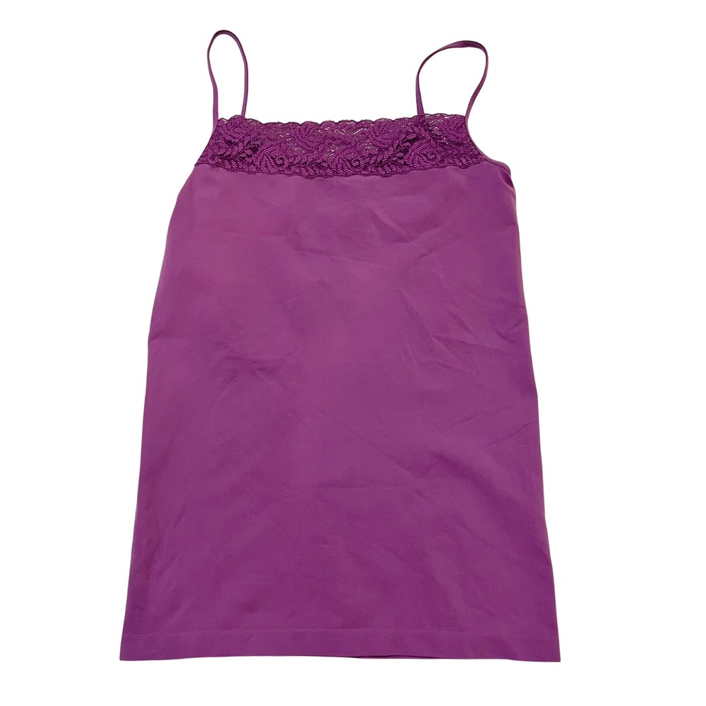 Y2K The Limited Purple Lace Trim Seamless Camisole Tank Top Stretch Size Medium